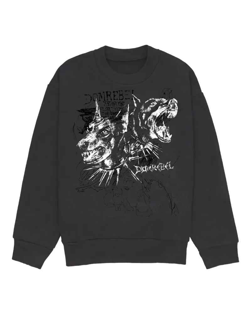 DOMREBEL Puppy Sweatshirt - Schwarz Schwarz