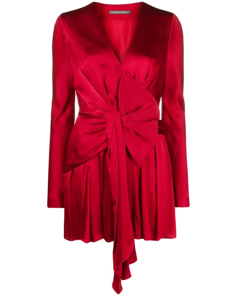 Alberta Ferretti Kleid mit Knotendetail - Rot Rot