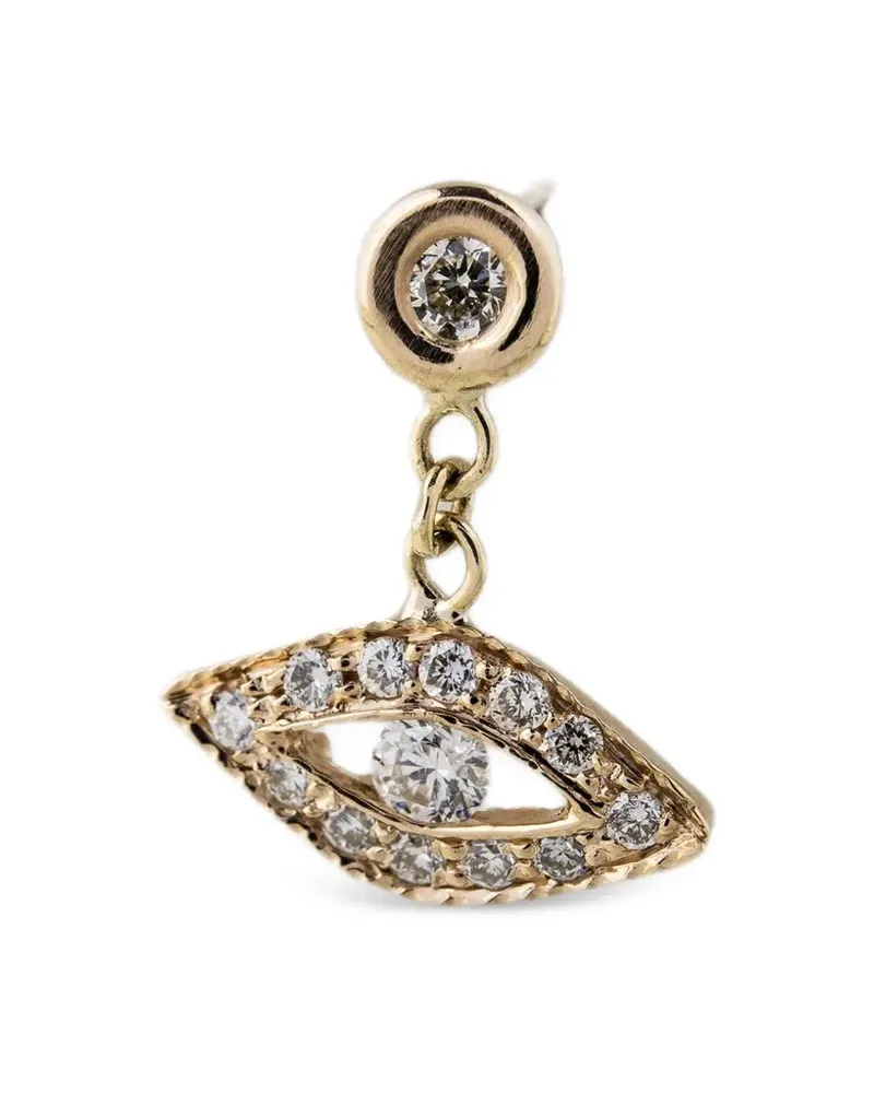 Jacquie Aiche 14kt Eye Gelbgoldohrring mit Diamant Gold