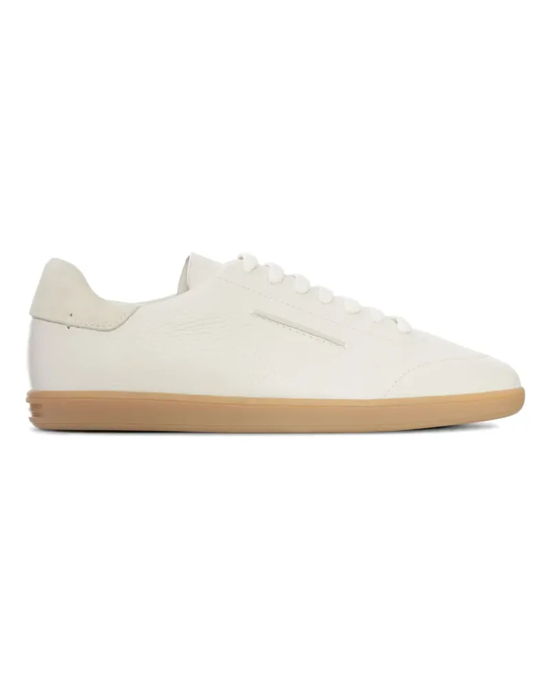 Ermenegildo Zegna grained-leather sneakers - Nude Nude