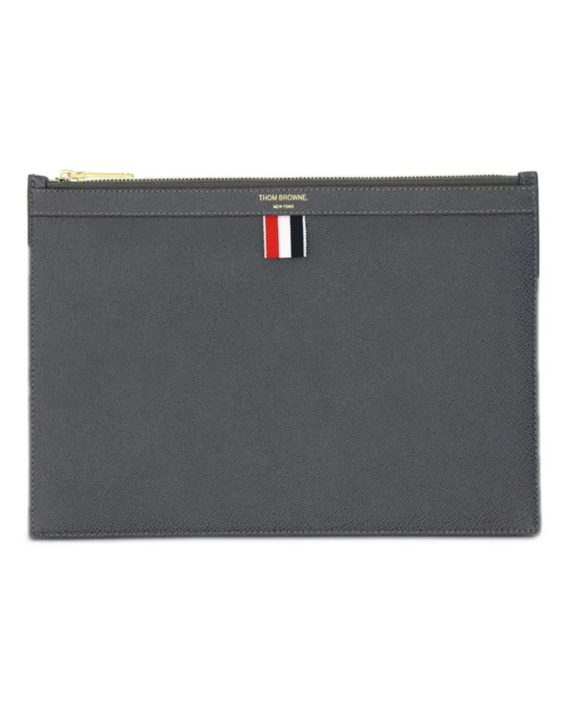 Thom Browne Strukturierte Clutch - Grau Grau
