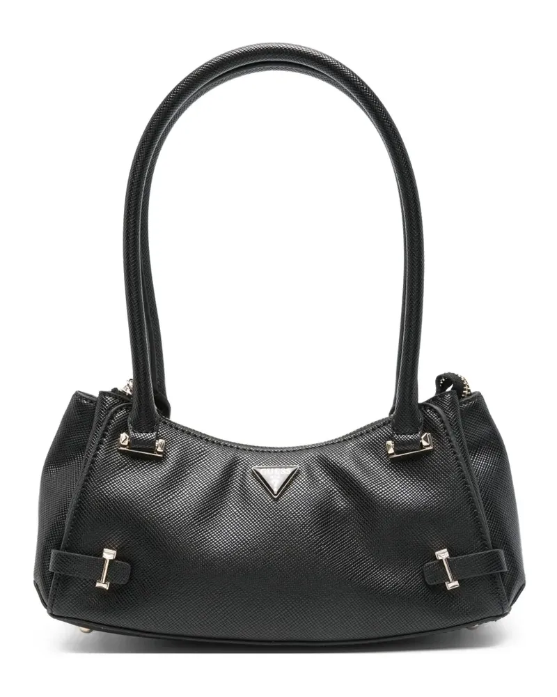 Guess Rosalba Schultertasche mit Logo-Schild - Schwarz Schwarz