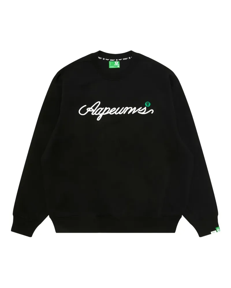 BAPE Sweatshirt mit Logo-Stickerei - Schwarz Schwarz