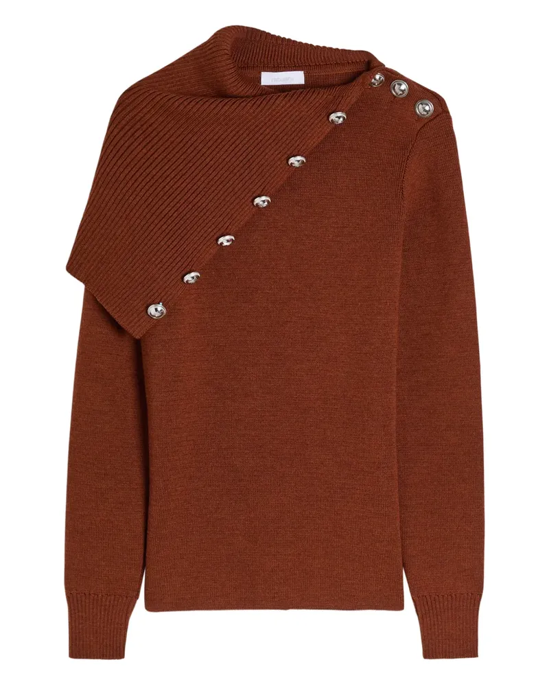 Paco Rabanne Asymmetric wool sweater - Braun Braun