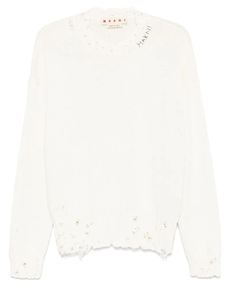 Marni Pullover mit Rundhalsausschnitt - Weiß Weiß