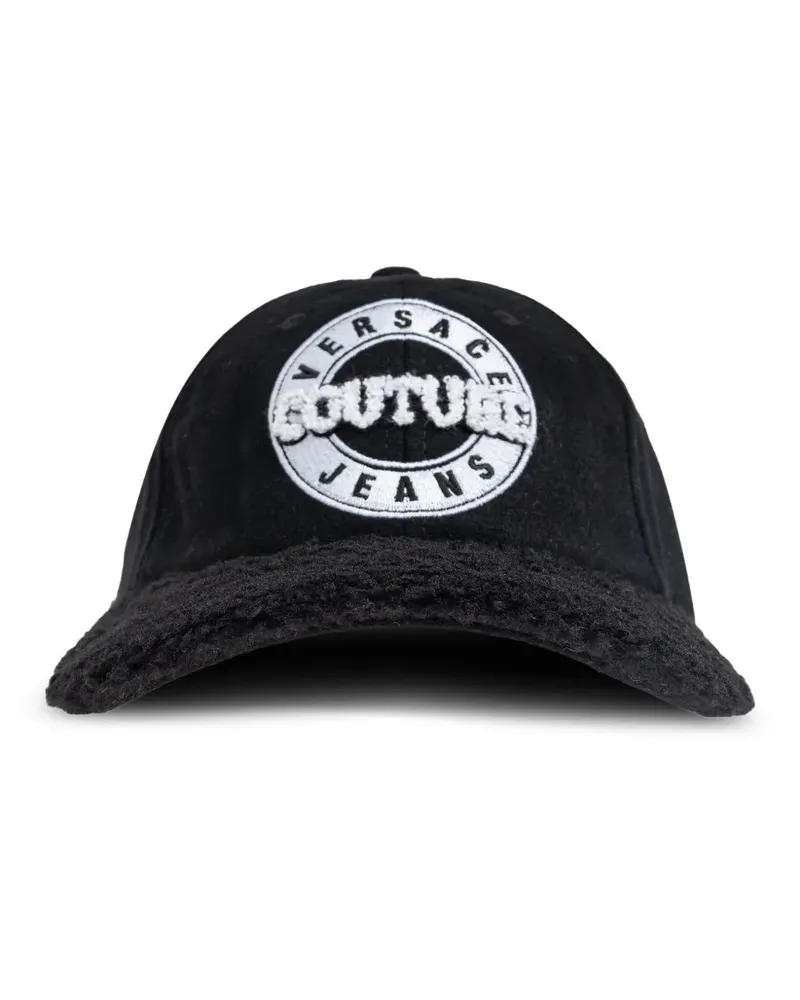 Versace Jeans Mütze mit Logo-Patch - Schwarz Schwarz
