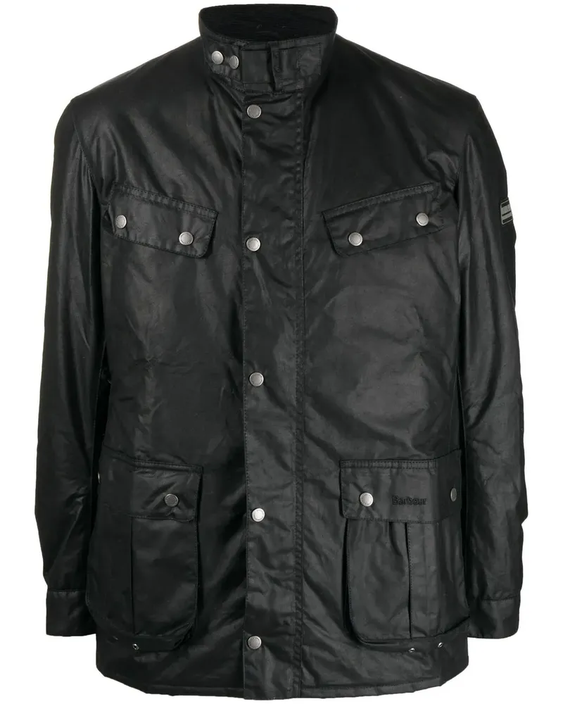 Barbour Gewachste Tourer Duke Jacke - Schwarz Schwarz