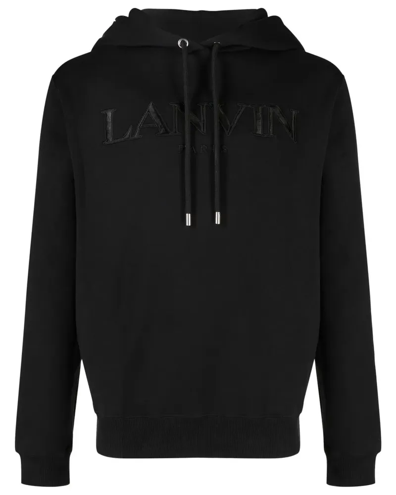 Lanvin Hoodie mit Logo-Stickerei - Schwarz Schwarz