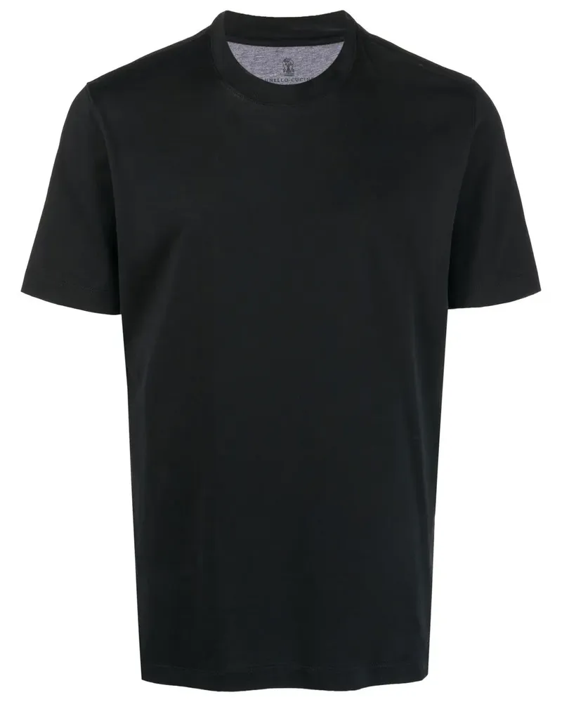 Brunello Cucinelli T-Shirt mit Rundhalsausschnitt - Schwarz Schwarz