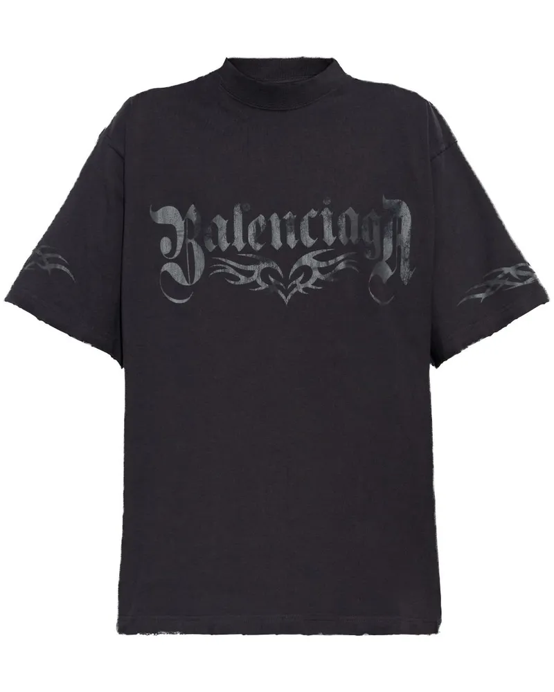 Balenciaga T-Shirt mit Print - Schwarz Schwarz