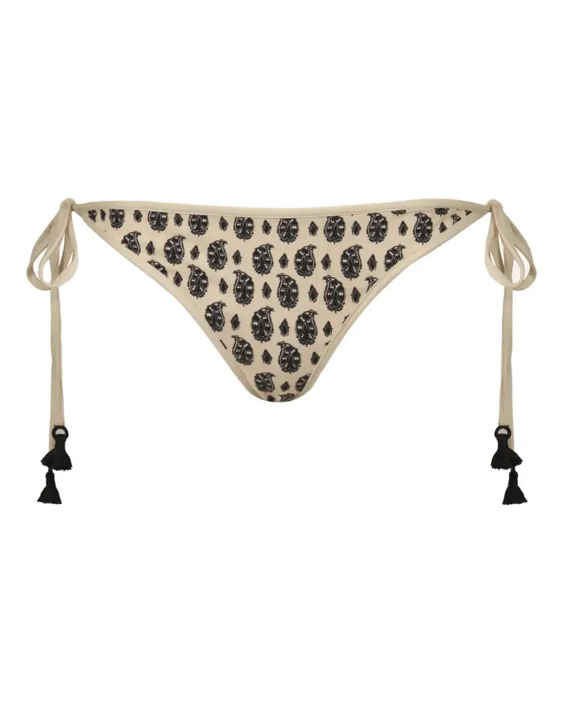 Johanna Ortiz Sagrado Bikinihöschen mit Paisley-Print - Nude Nude