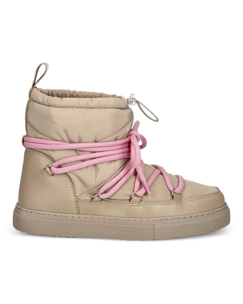 INUIKII Gesteppte Schnürstiefel - Nude Nude