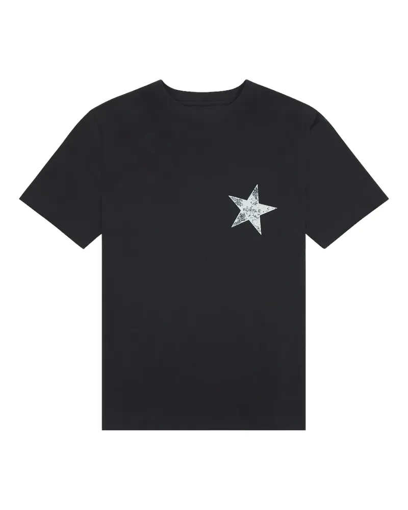 PURPLE BRAND Star Wordmark T-shirt - Schwarz Schwarz