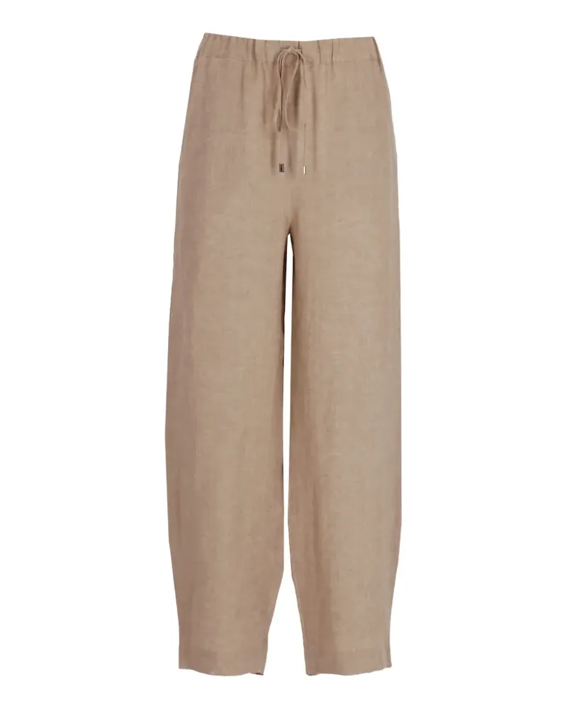 Antonelli Firenze drawstring-waist linen trousers - Nude Nude