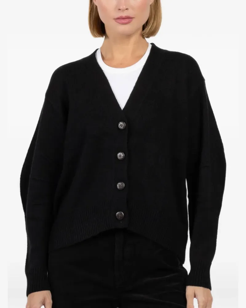 Autumn Cashmere Hi-Lo button cardigan - Schwarz Schwarz