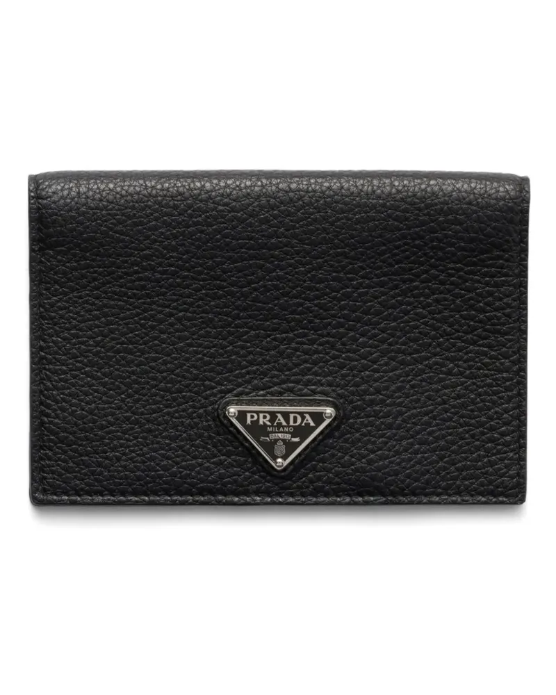 Prada Strukturiertes Kartenetui - Schwarz Schwarz