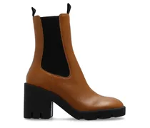 Stiefeletten aus Leder - Braun