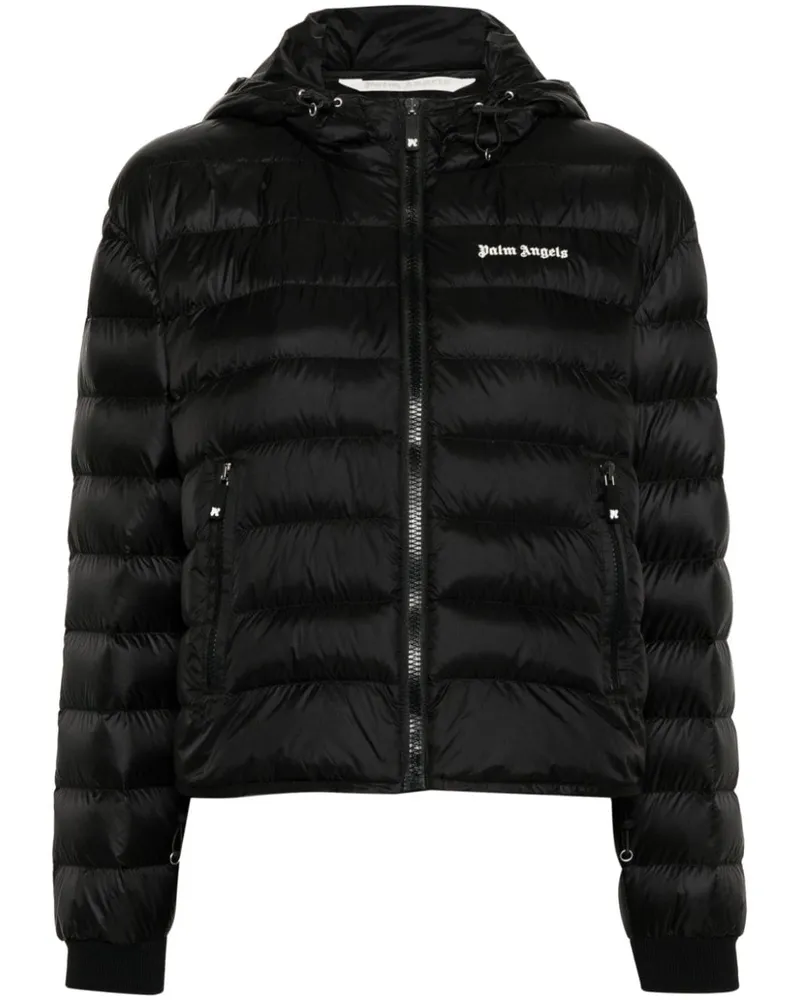 Palm Angels Daunenjacke mit Kapuze - Schwarz Schwarz