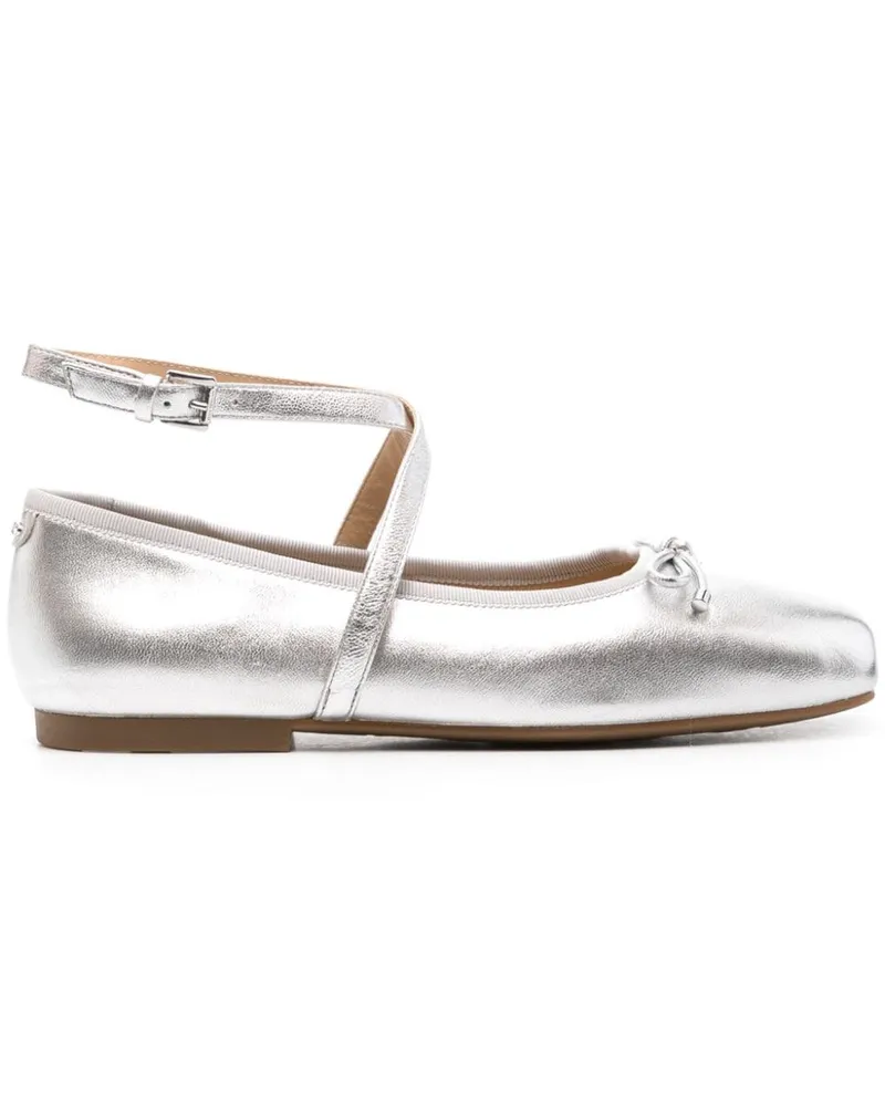 Michael Kors Ballerinas mit eckiger Kappe Silber