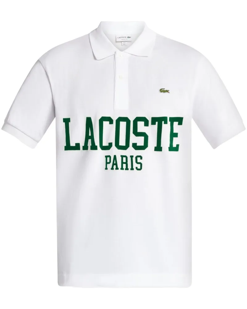 Lacoste Poloshirt mit Logo-Applikation - Weiß Weiß