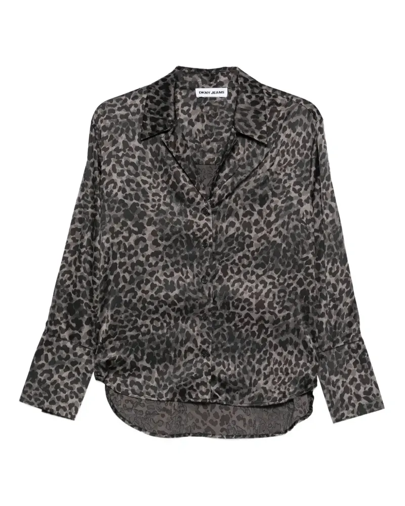 DKNY Hemd mit Tiere-Print - Grau Grau