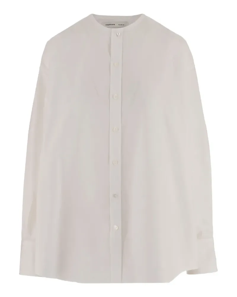 Carven Hemd ohne Kragen - Weiß Weiß