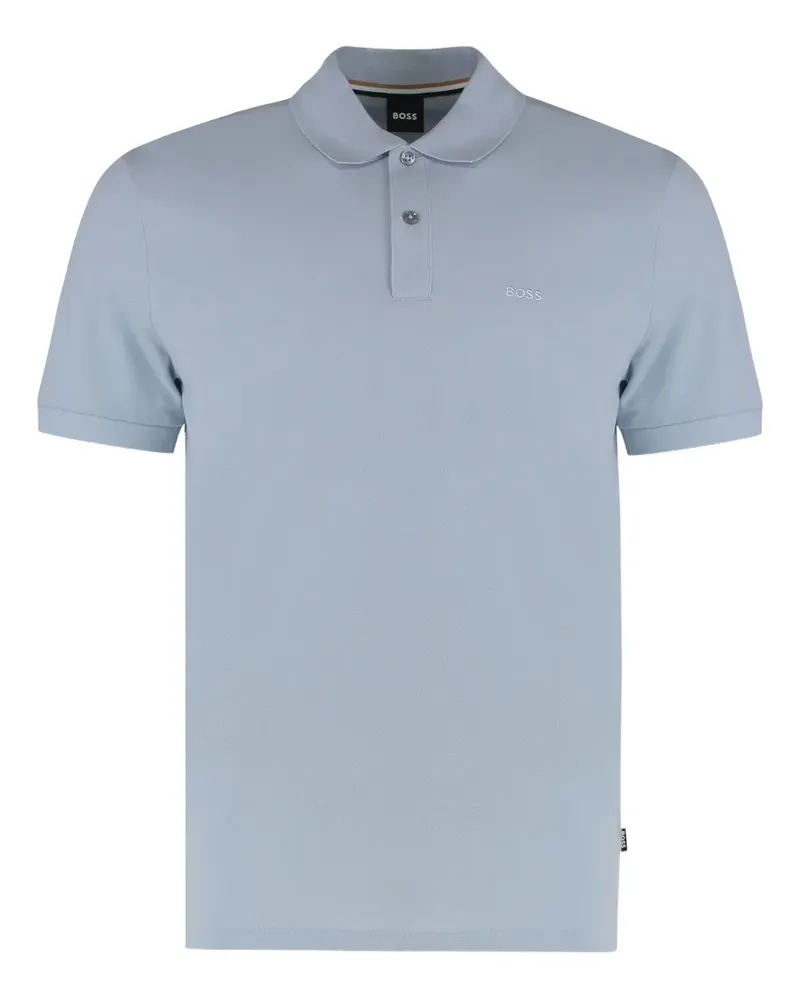 HUGO BOSS Strukturiertes Poloshirt - Blau Blau