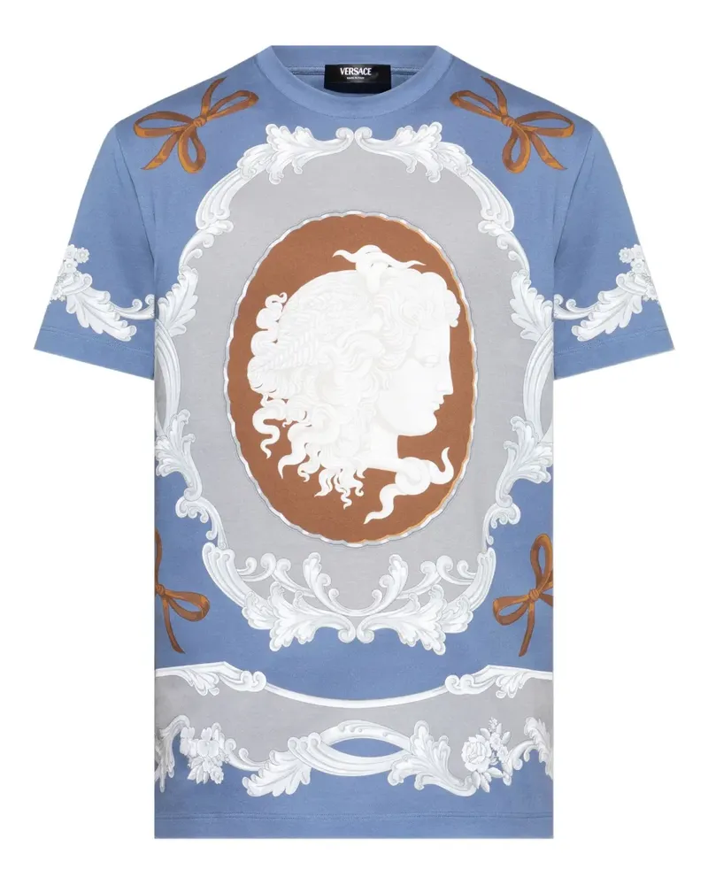 Versace T-Shirt mit Medusa - Blau Blau