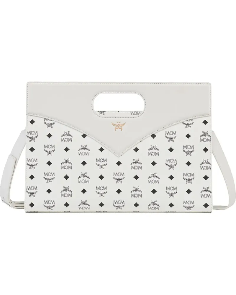 MCM Diamond Visetos Tote Bag - Weiß Weiß