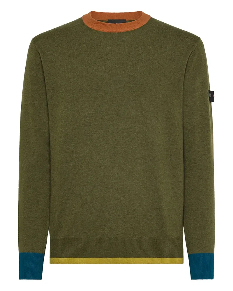 Peuterey Pullover in Colour-Block-Optik - Grün Grün