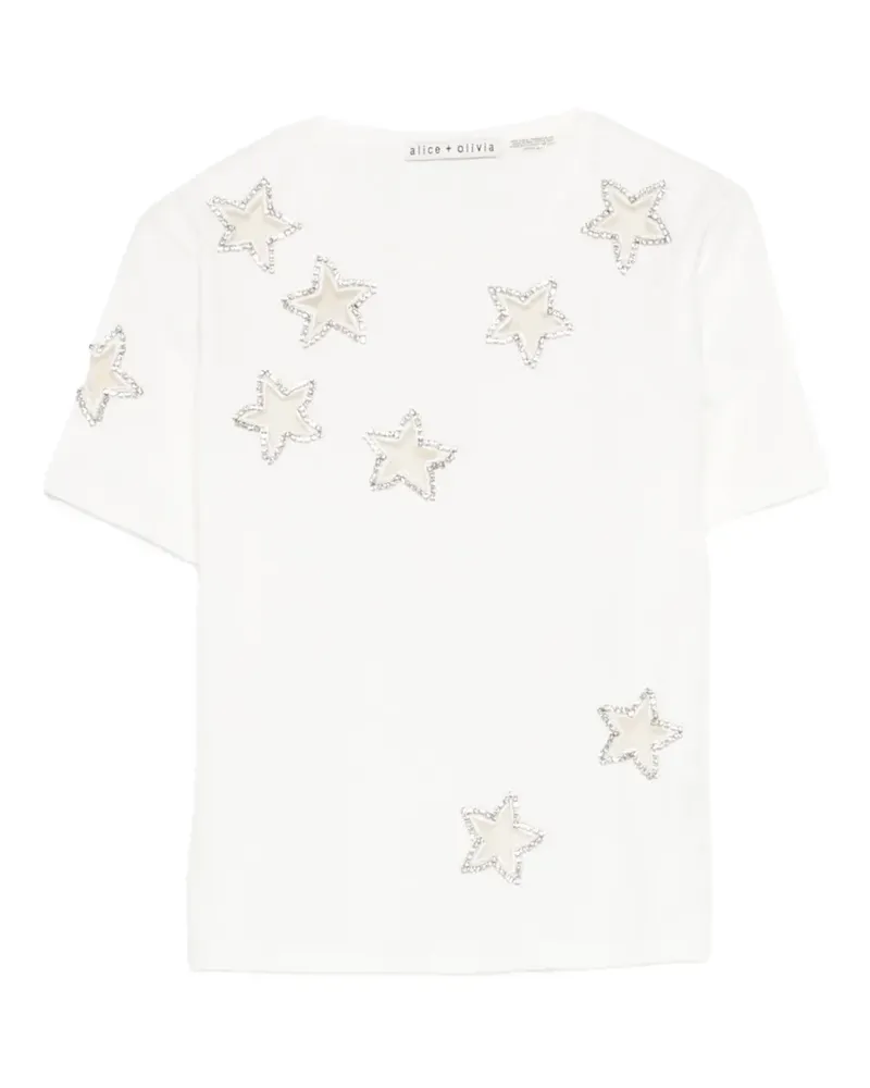 Alice + Olivia Hemd mit Sternmotiv - Weiß Weiß