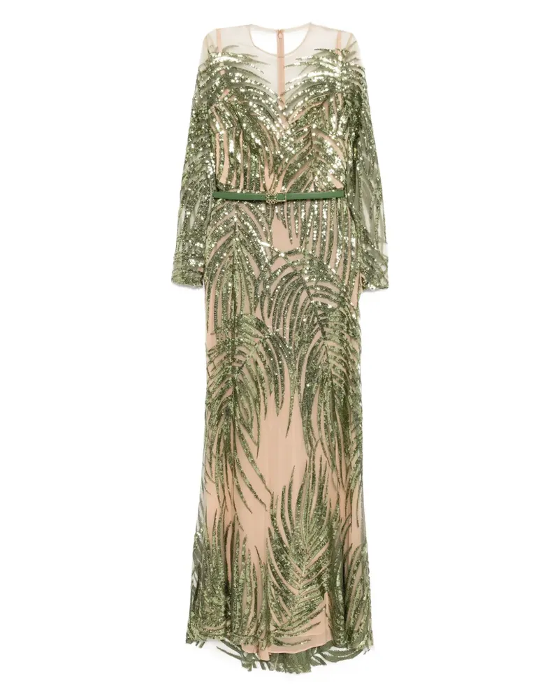 Elie Saab Besticktes Tüllkleid - Grün Grün