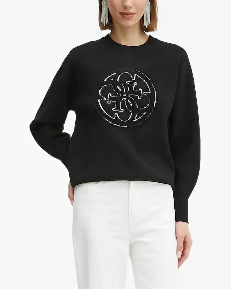 Guess Pullover mit Logo-Stickerei - Schwarz Schwarz