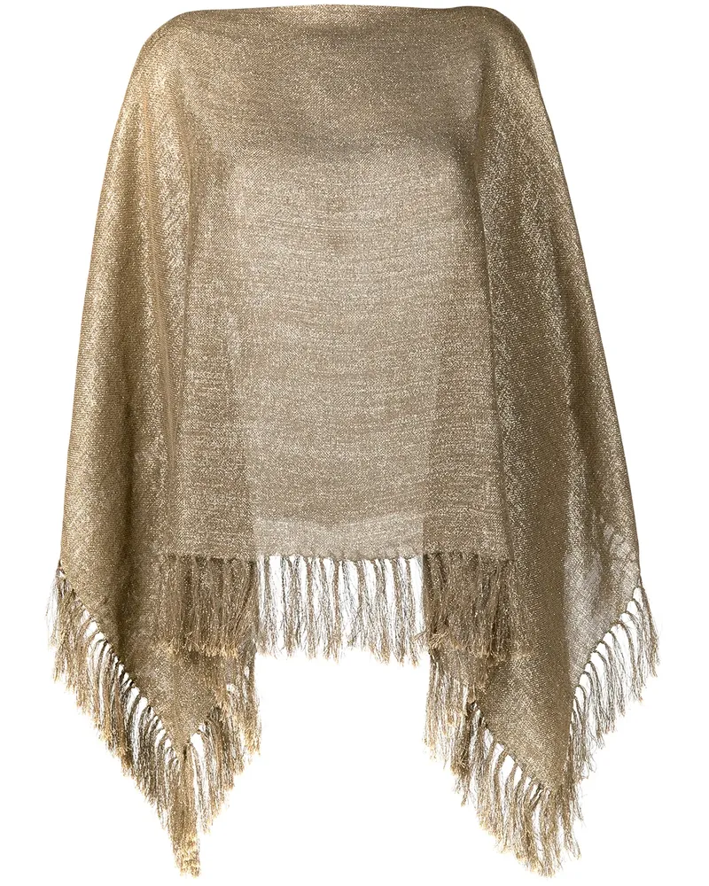 Brunello Cucinelli Metallic-Poncho - Gold Gold