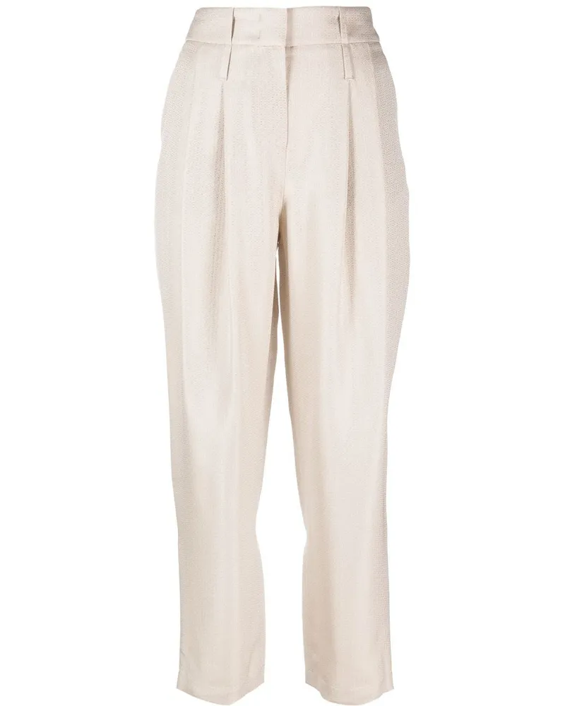 Giorgio Armani Klassische High-Waist-Hose - Nude Nude