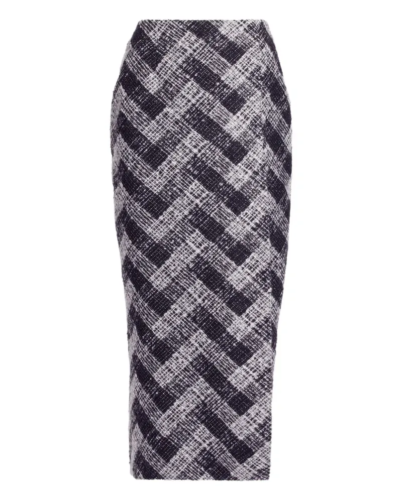 Elie Saab chevron midi skirt - Schwarz Schwarz
