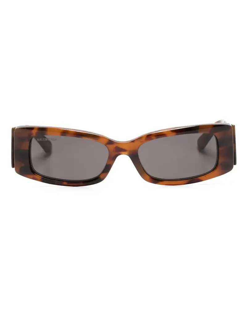 Balenciaga Sonnenbrille mit eckigem Gestell - Braun Braun