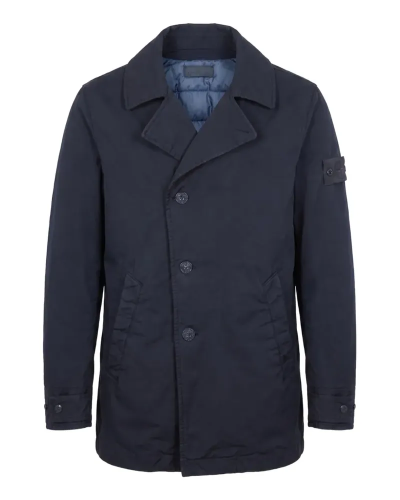 Stone Island Mantel mit Logo-Patch - Blau Blau