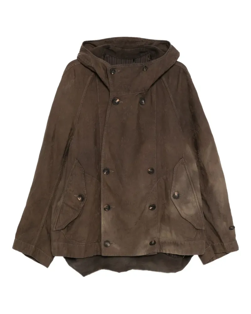 Ziggy Chen Doppelreihiger Mantel - Braun Braun