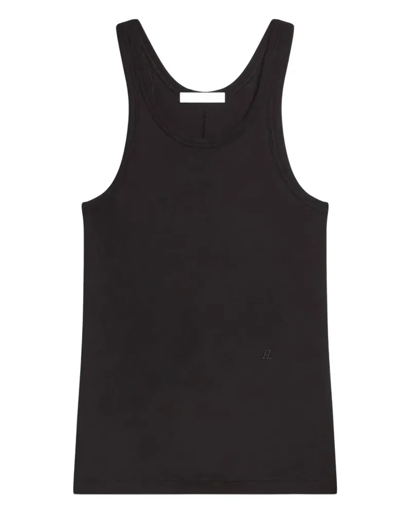 Helmut Lang logo-embroidered tank top - Schwarz Schwarz