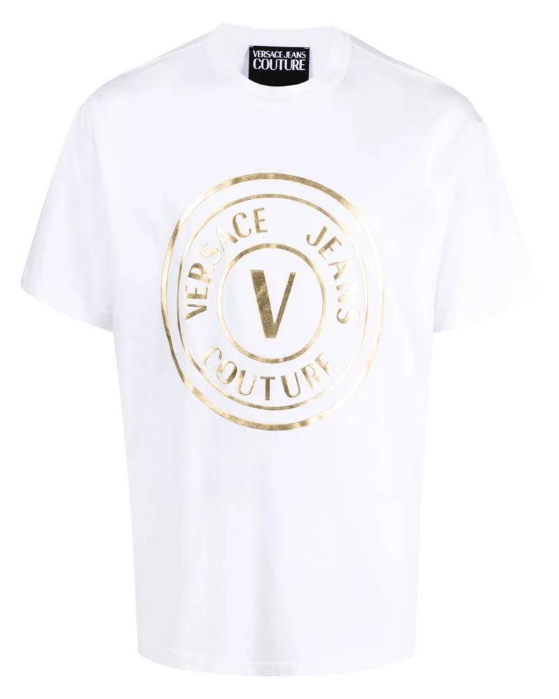 Versace Jeans T-Shirt mit Logo-Print - Weiß Weiß