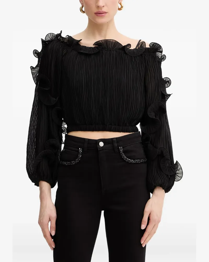 Guess Bluse aus Chiffon - Schwarz Schwarz