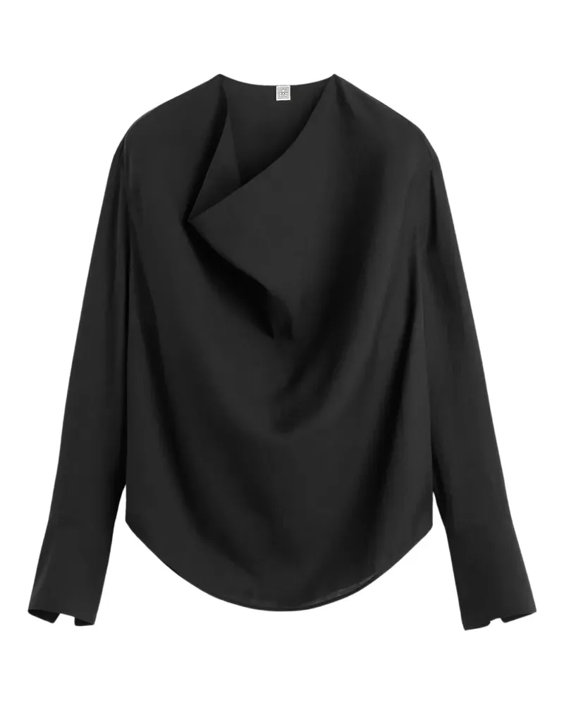 Totême Drapierte Bluse - Schwarz Schwarz
