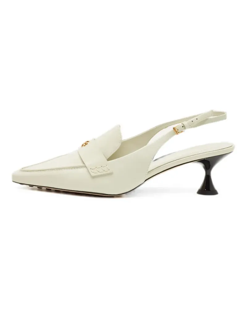 Tory Burch logo-detail slingback pumps - Nude Nude