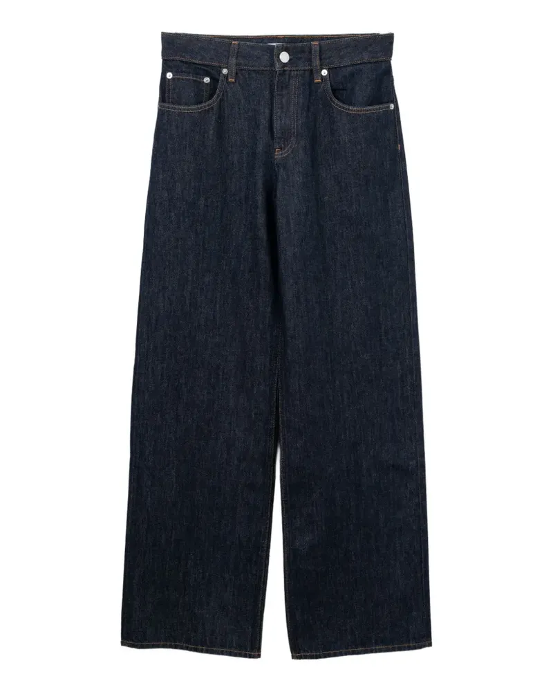 Helmut Lang Jeans mit Logo-Patch - Blau Blau