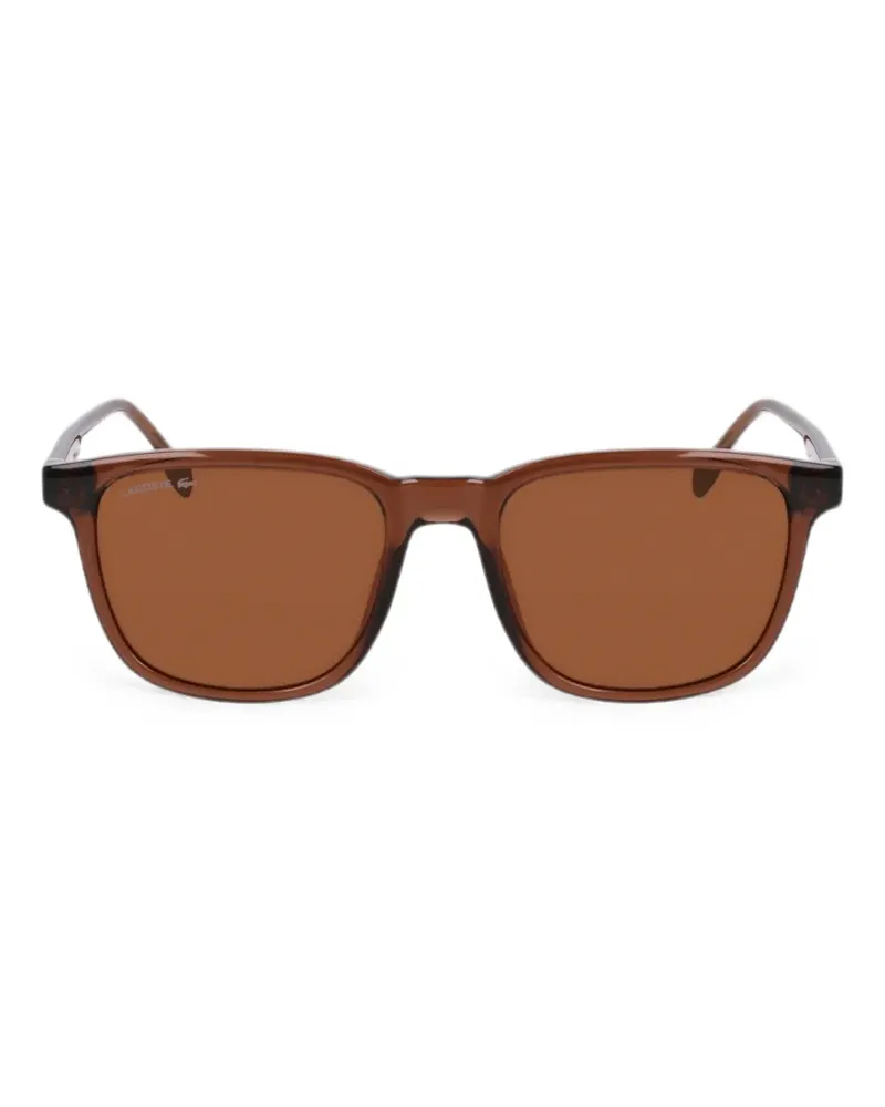 Lacoste Sonnenbrille mit eckigem Gestell - Braun Braun