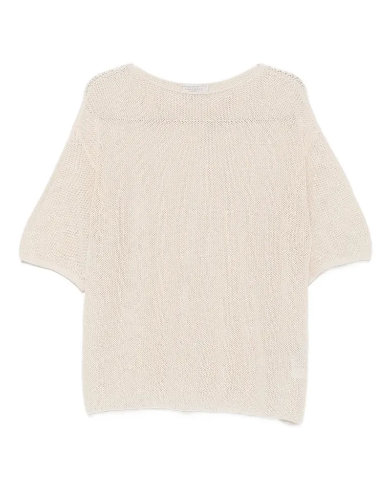 Antonelli Firenze Magnolia crew neck knitted top - Nude Nude