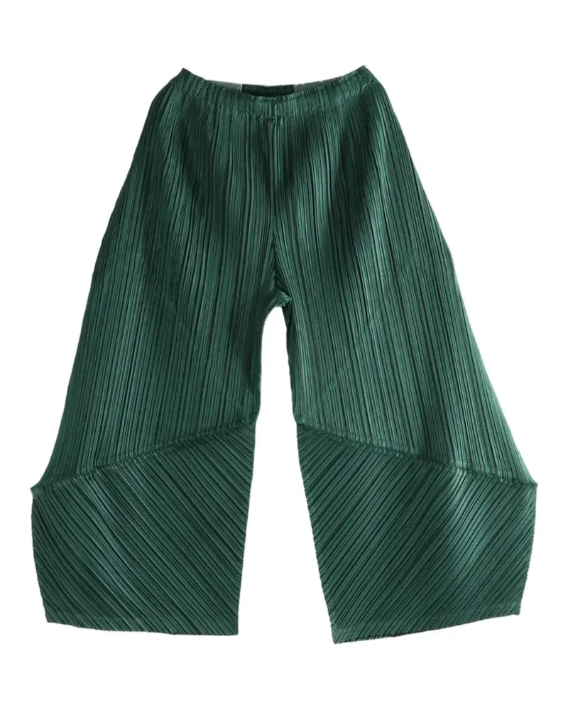 Issey Miyake pleated panelled trousers - Grün Grün