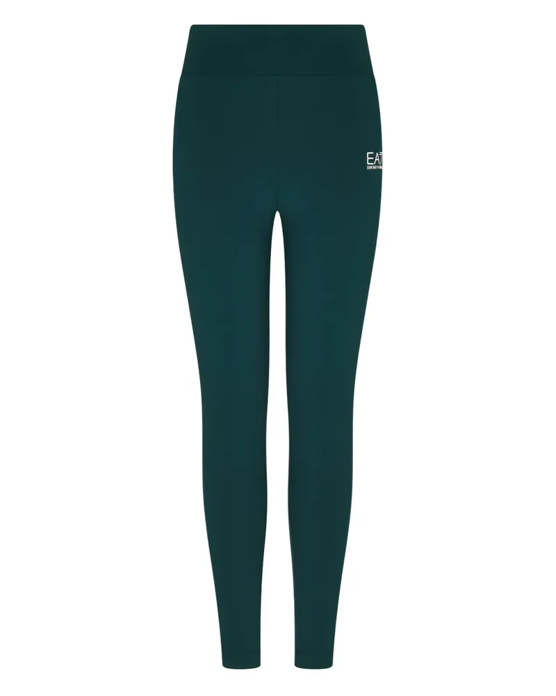 EA7 Leggings mit Logo-Print - Grün Grün
