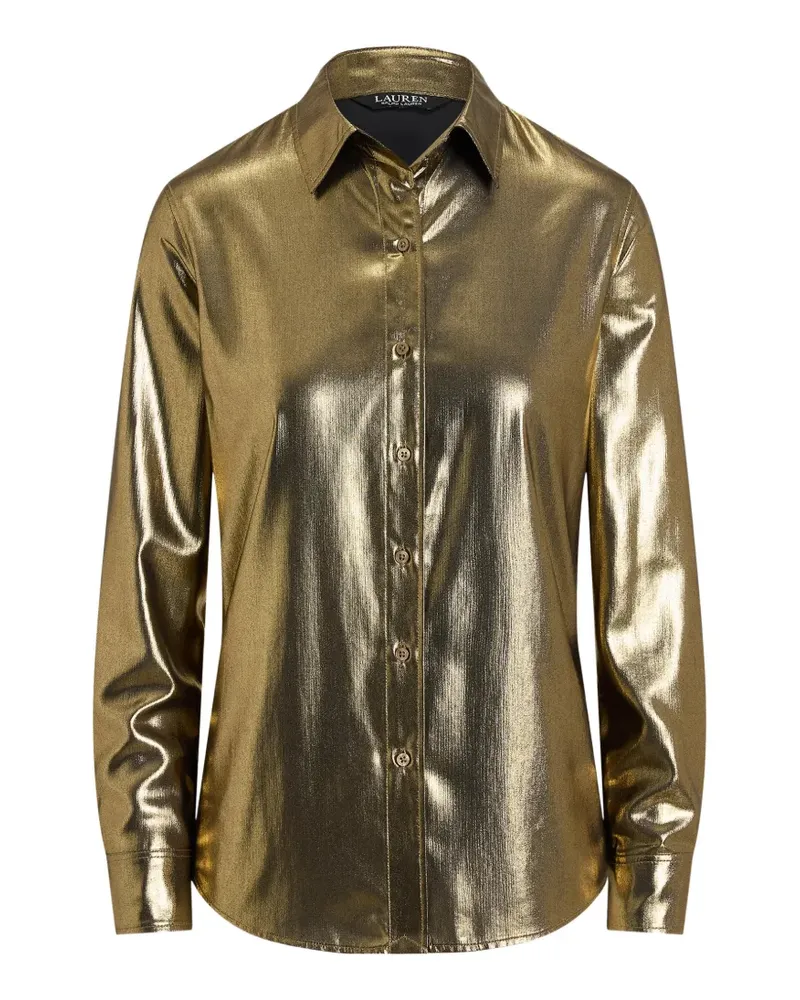 Ralph Lauren Classic Fit metallic shirt - Gold Gold